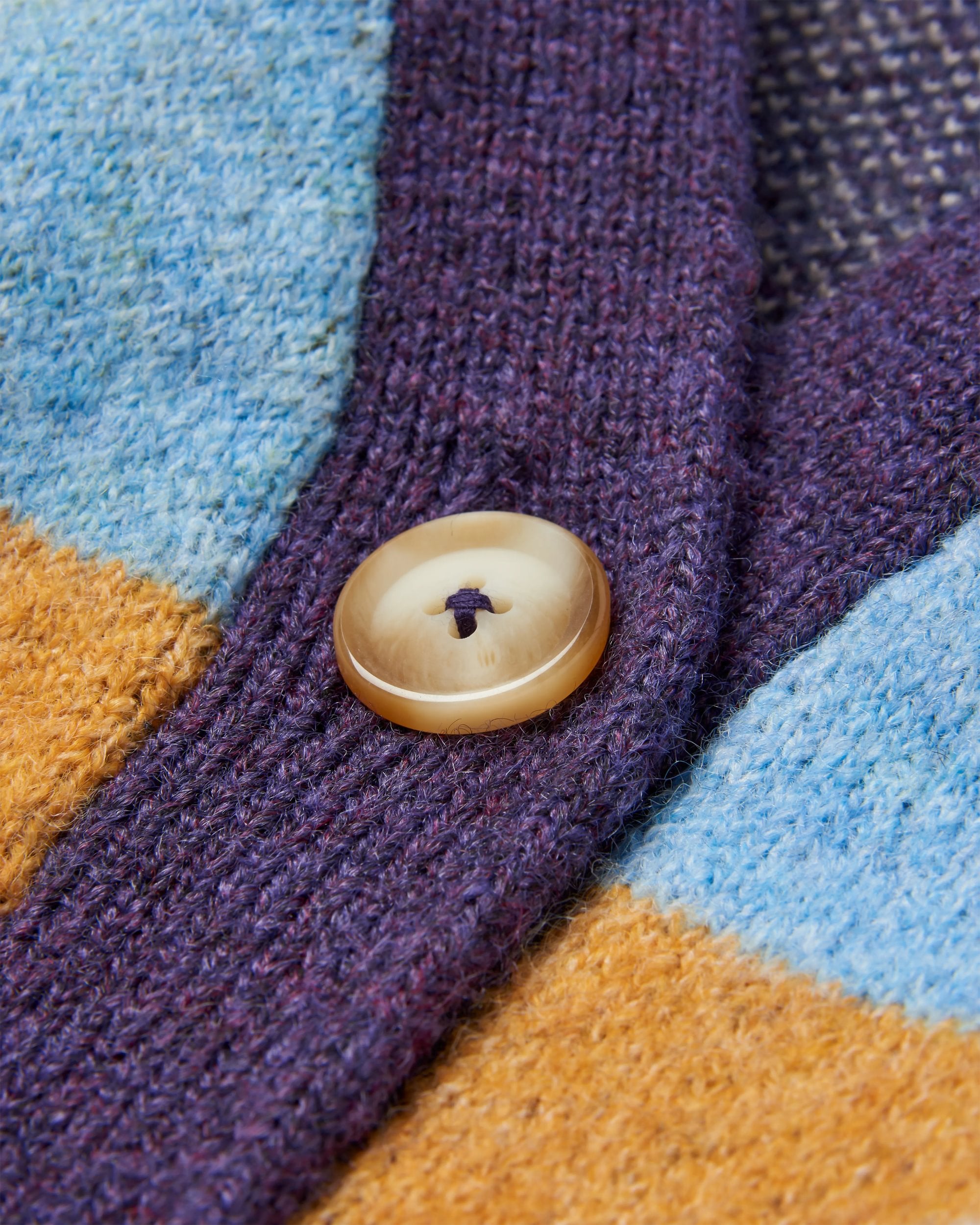 Scenic Recycled Knitted Cardigan - Scenic Deep Plum - Flatlay