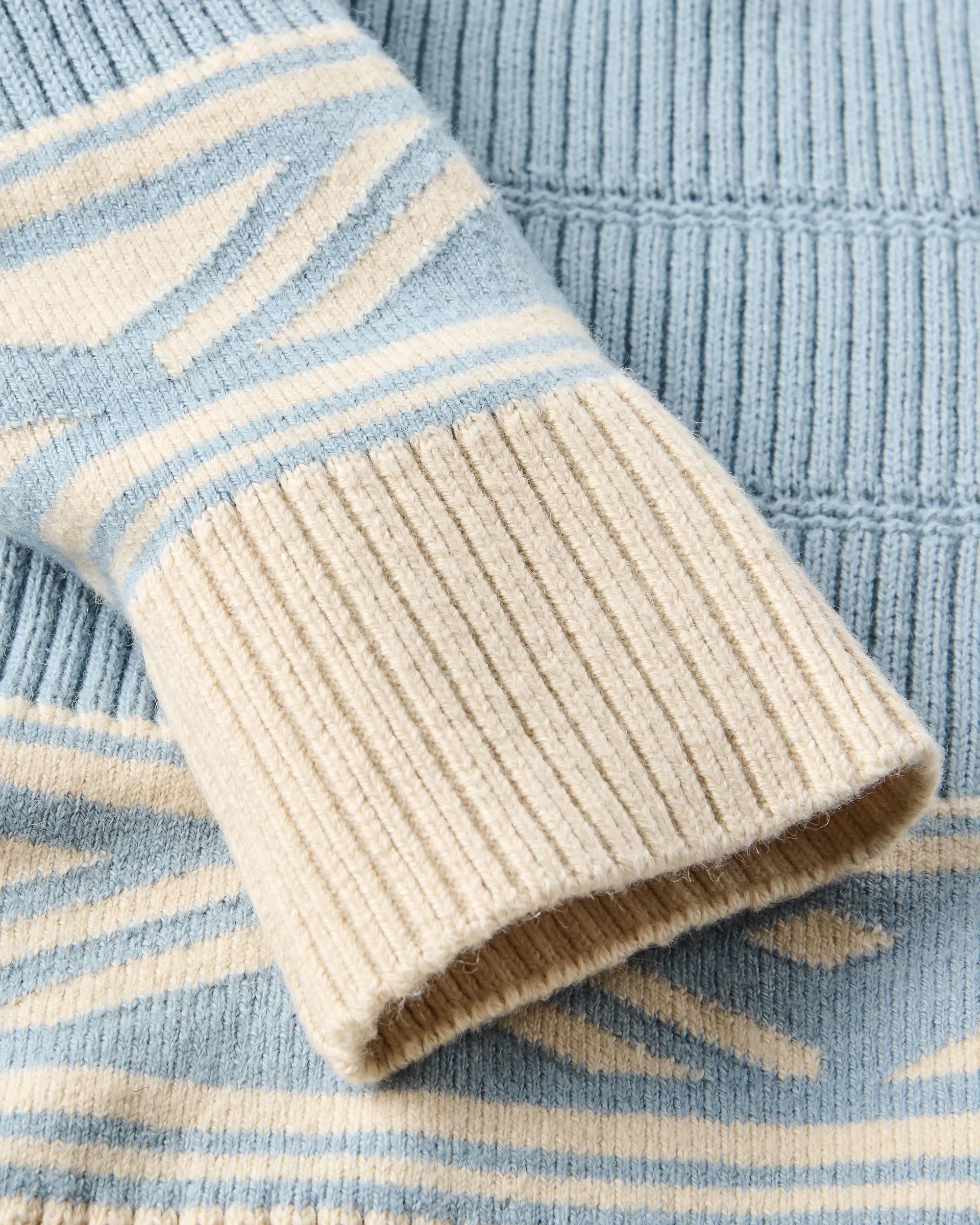 Nurture Organic Cotton Cardigan - Faded Denim - Flatlay