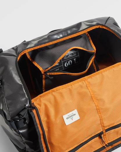 Roamer Recycled 60L Duffel Bag - Phantom Black - Flatlay
