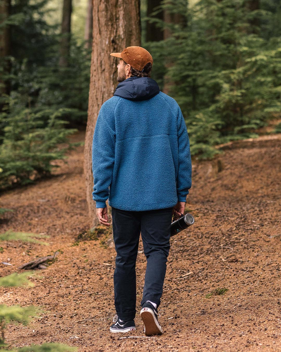 Woodland Recycled Polar-lined Sherpa Fleece - Blue Steel - Lifestyle