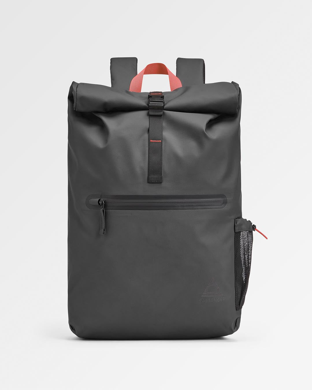 Crossing Roll Top Backpack - Charcoal/ Black - Flatlay
