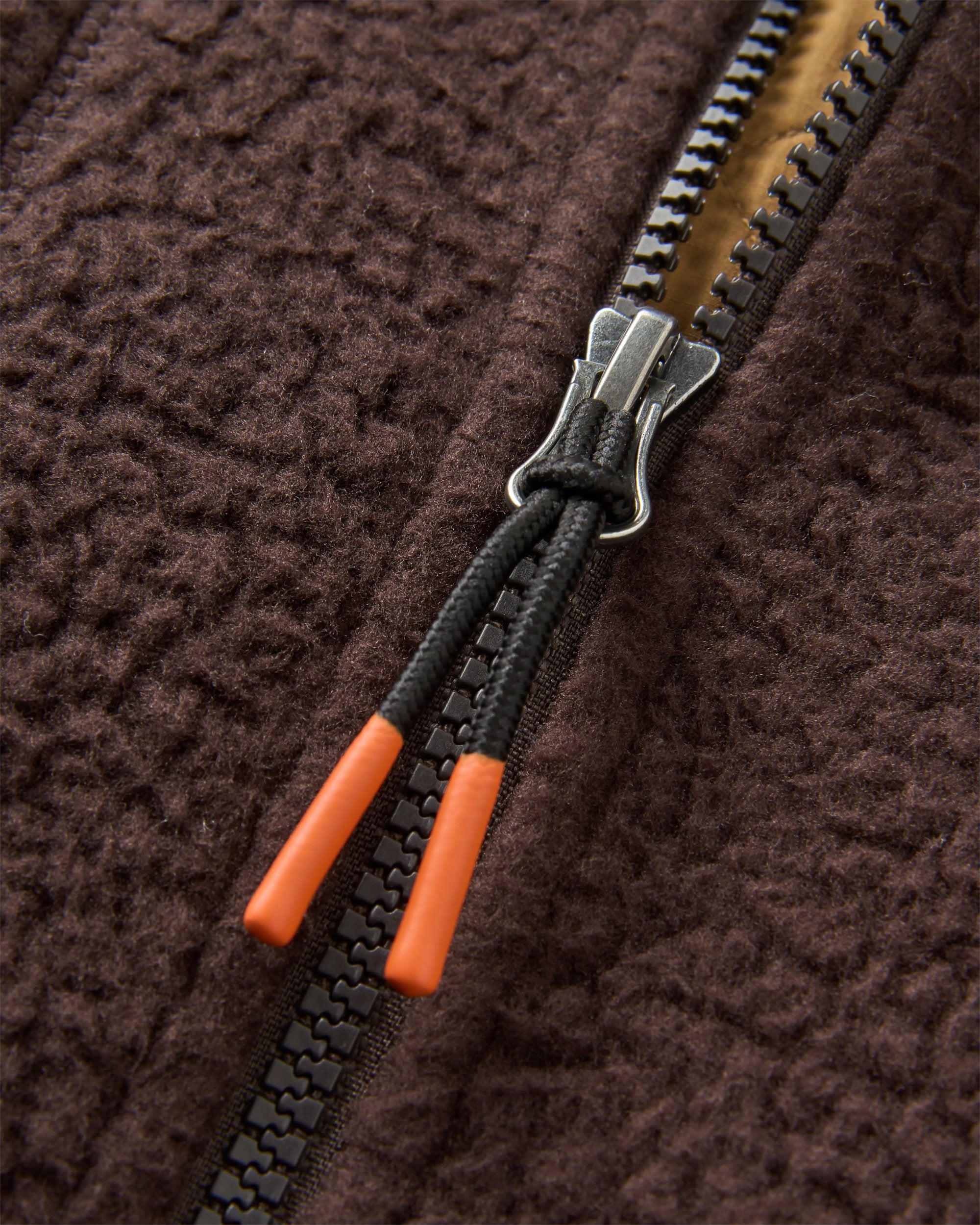 Fairbanks Full Zip Recycled Sherpa Fleece - Espresso - Flatlay