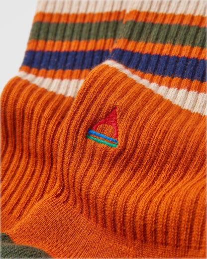 Organic Midweight Crew Socks - Burnt Orange