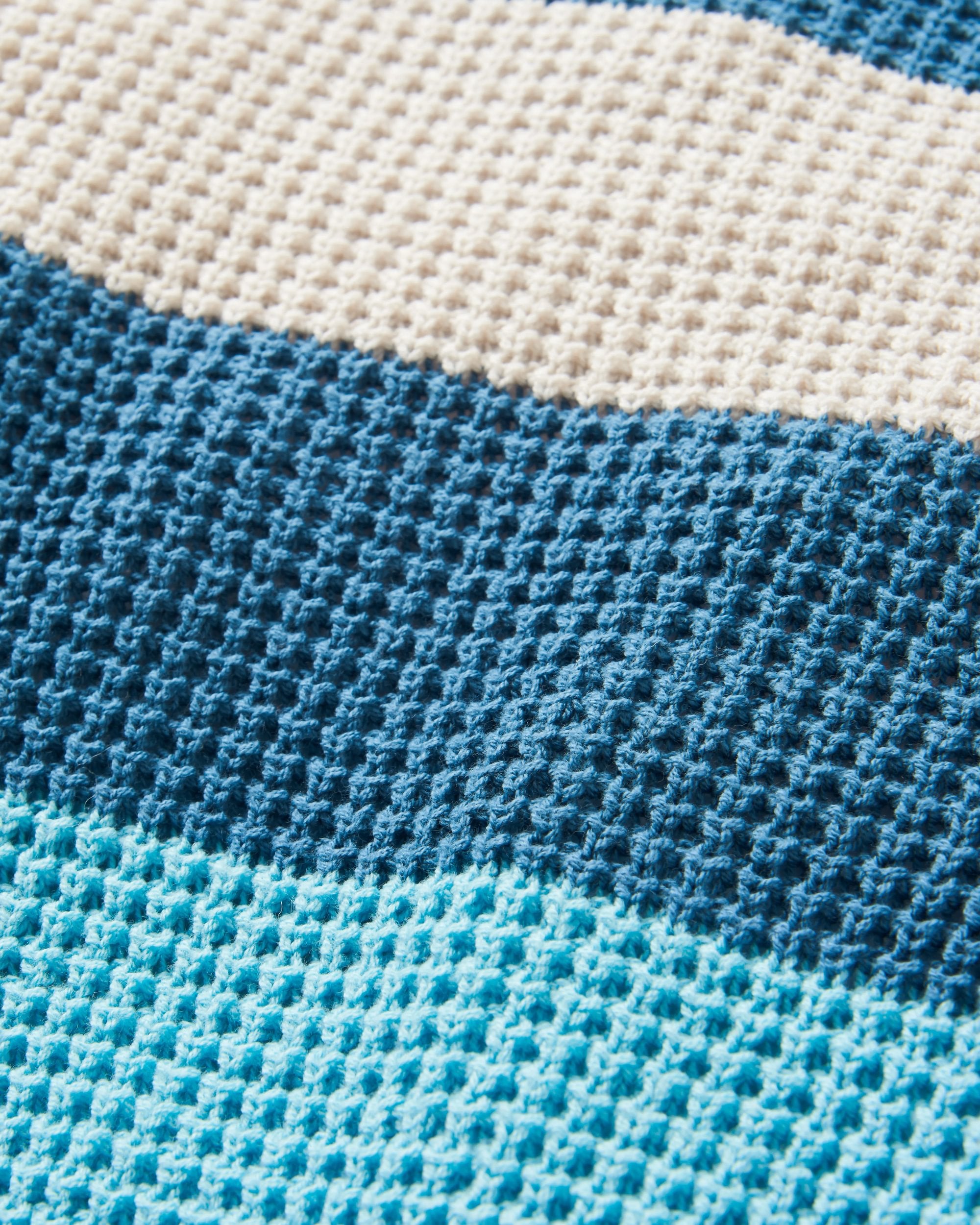 Reflection Stripey Jumper - Stormy Blue/Retro Blue  - Flatlay