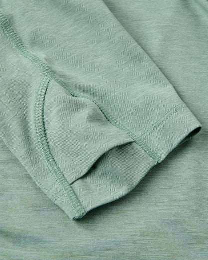 Light Ray Lightweight UPF50 LS T-Shirt - Pistachio Marl - Flatlay