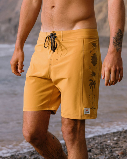 Rialto 16" Boardshort - Spruce Yellow - Lifestyle