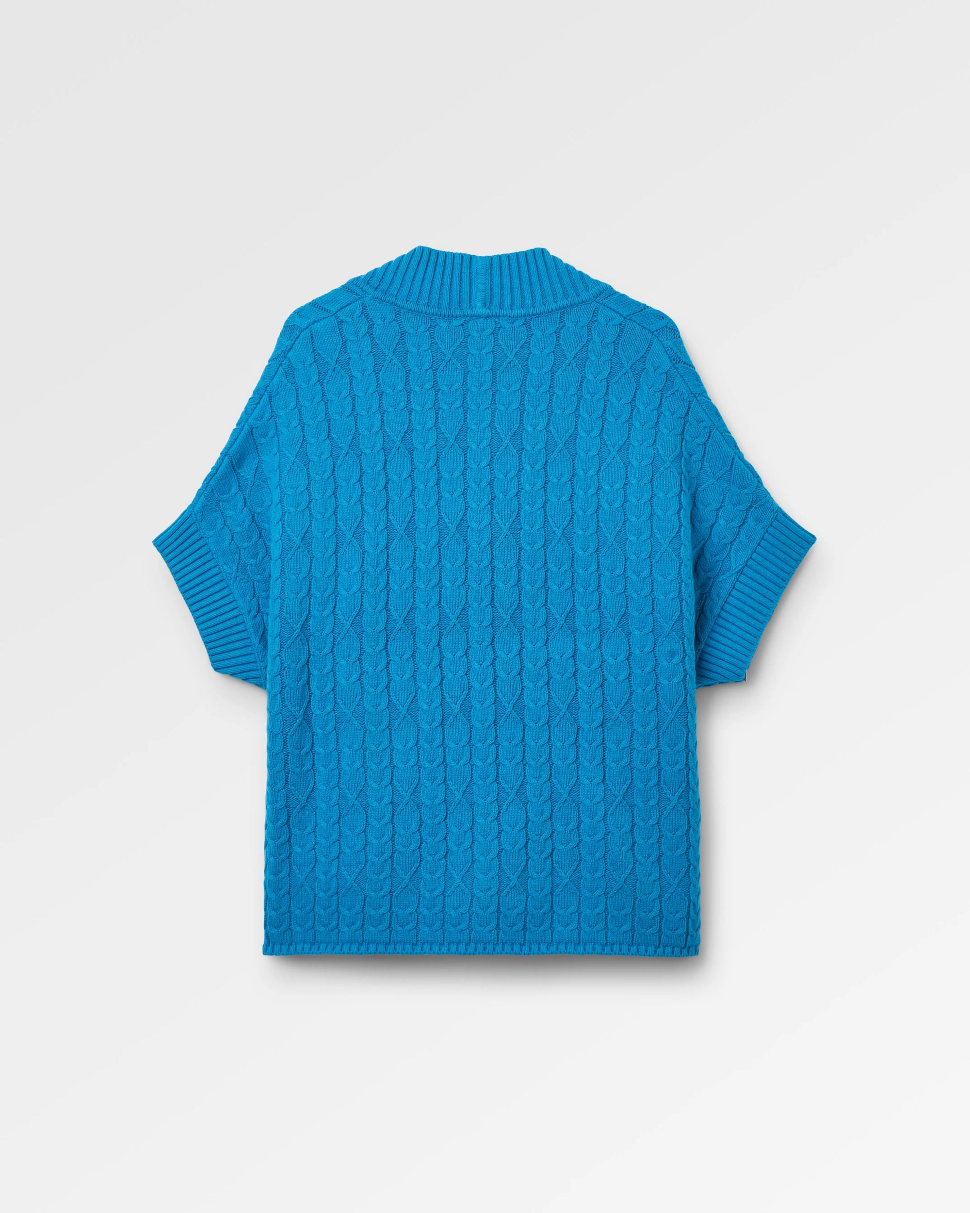 Homely Knitted Cardigan - Bluejay - Flatlay