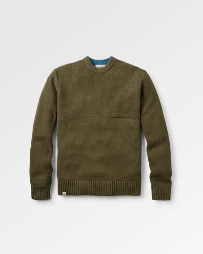 Swell Knitted Jumper - Khaki - Flatlay