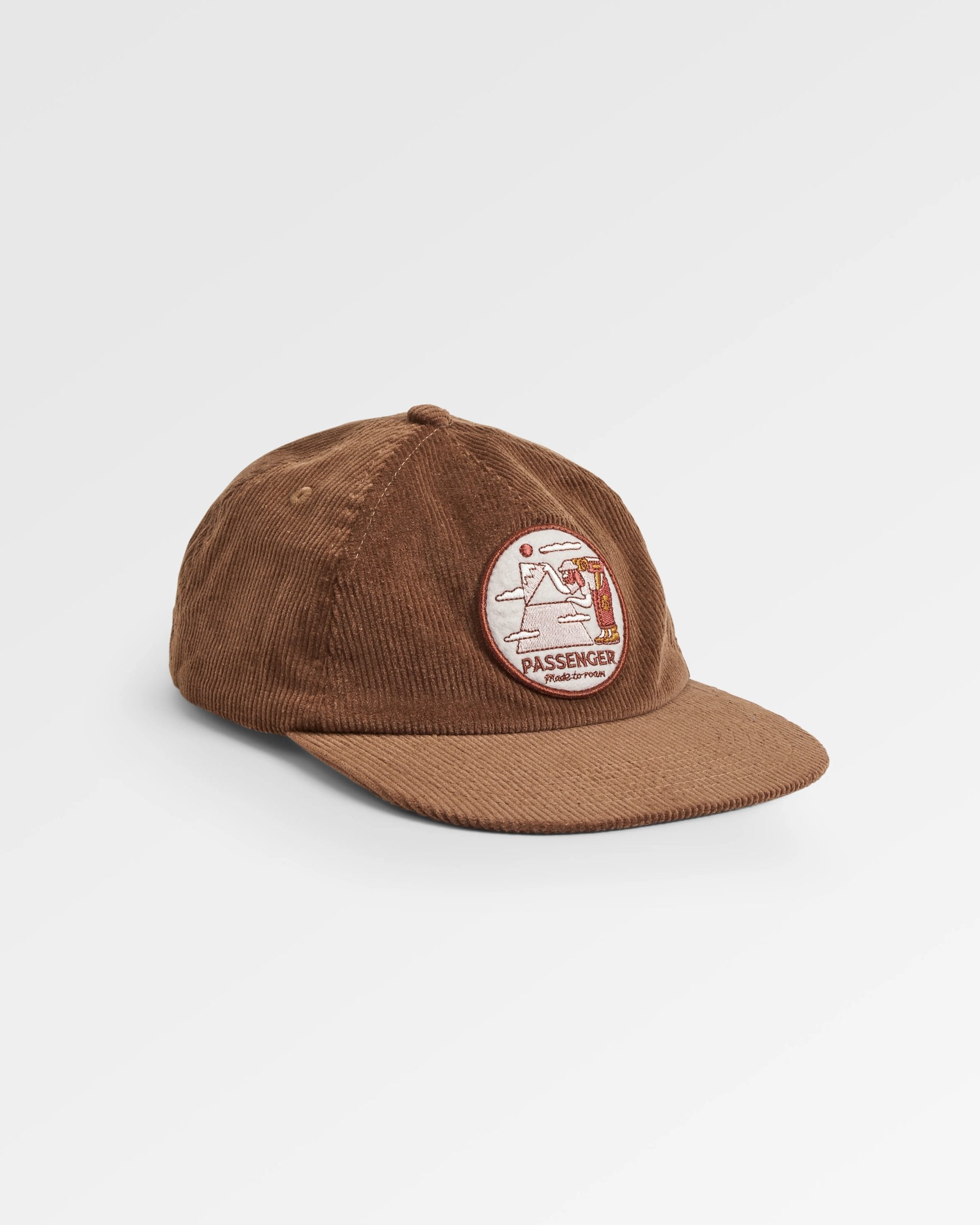 Sneaky Peak Recycled Cord 5 Panel Cap - Acorn - Flatlay