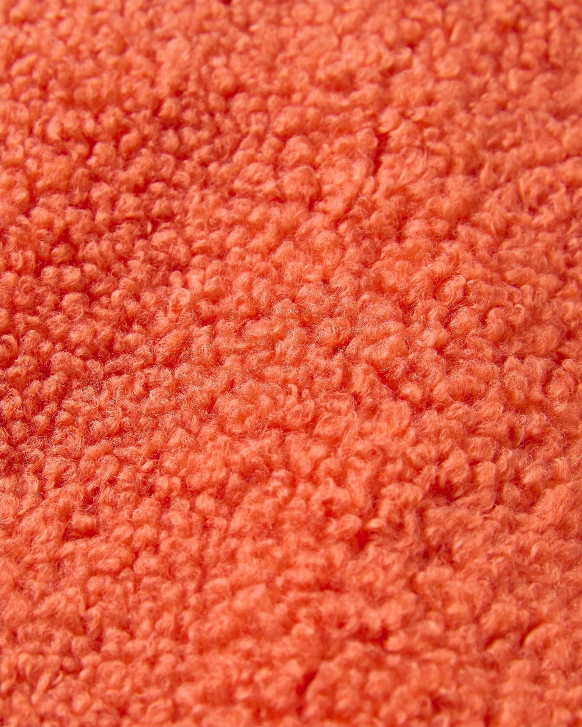 Lucia Recycled Sherpa Fleece - Chilli - Flatlay