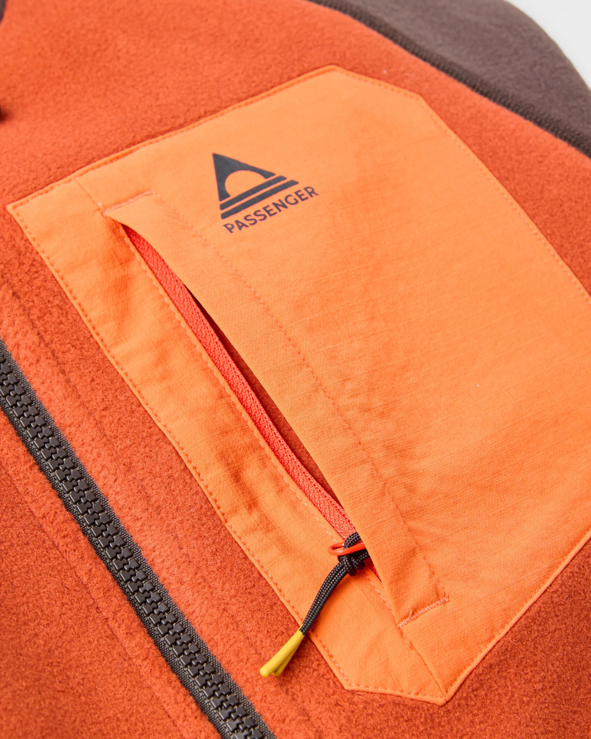 Sierrascape Women's Polartec® Fleece Hoodie - Dark Rust/Espresso - Flatlay