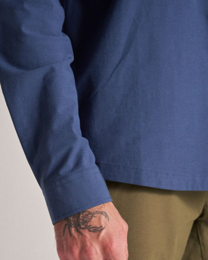 Traveller Stretch Shirt - Dark Denim - Studio Model