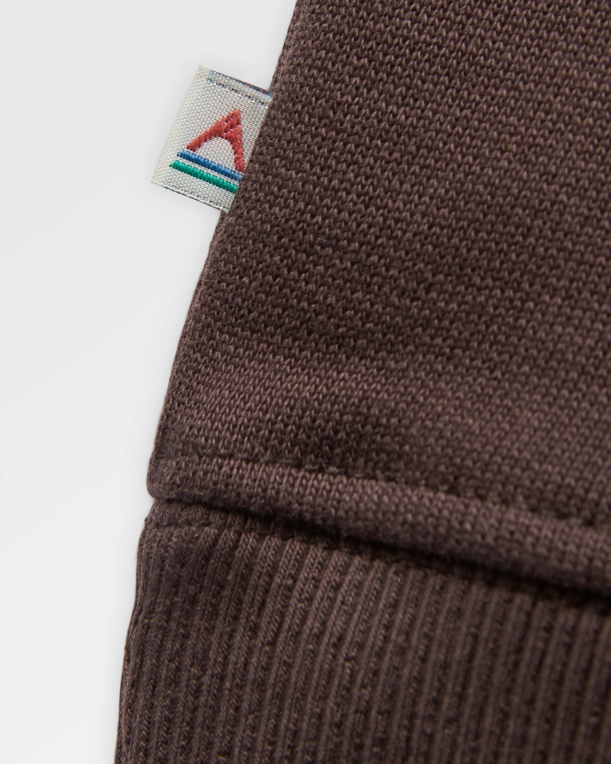 Patches Recycled Cotton Hoodie - Espresso - Flatlay