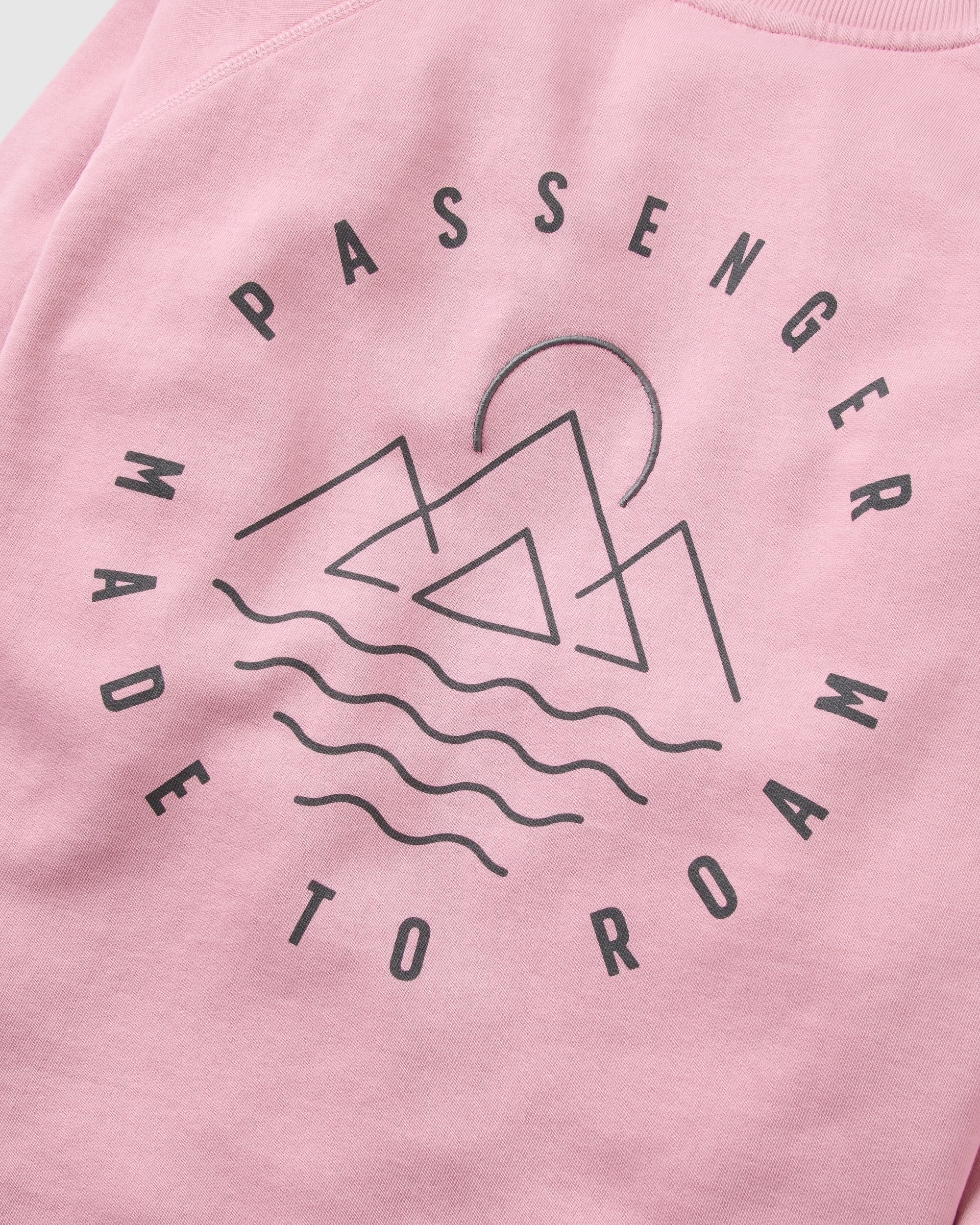 Remote Recycled Cotton Sweatshirt - Pink Haze - Flatlay