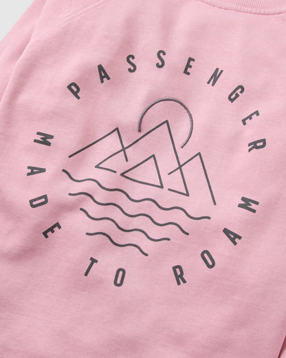 Remote Recycled Cotton Sweatshirt - Pink Haze - Flatlay