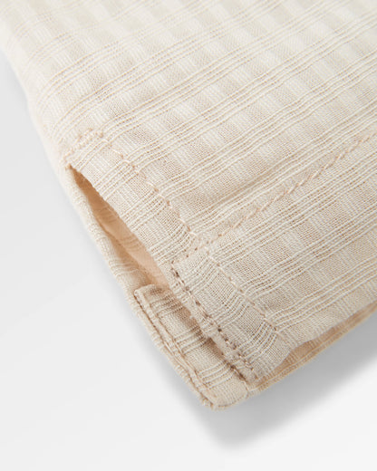 Arden Organic Cotton Short Sleeve Shirt - Vintage White - Flatlay