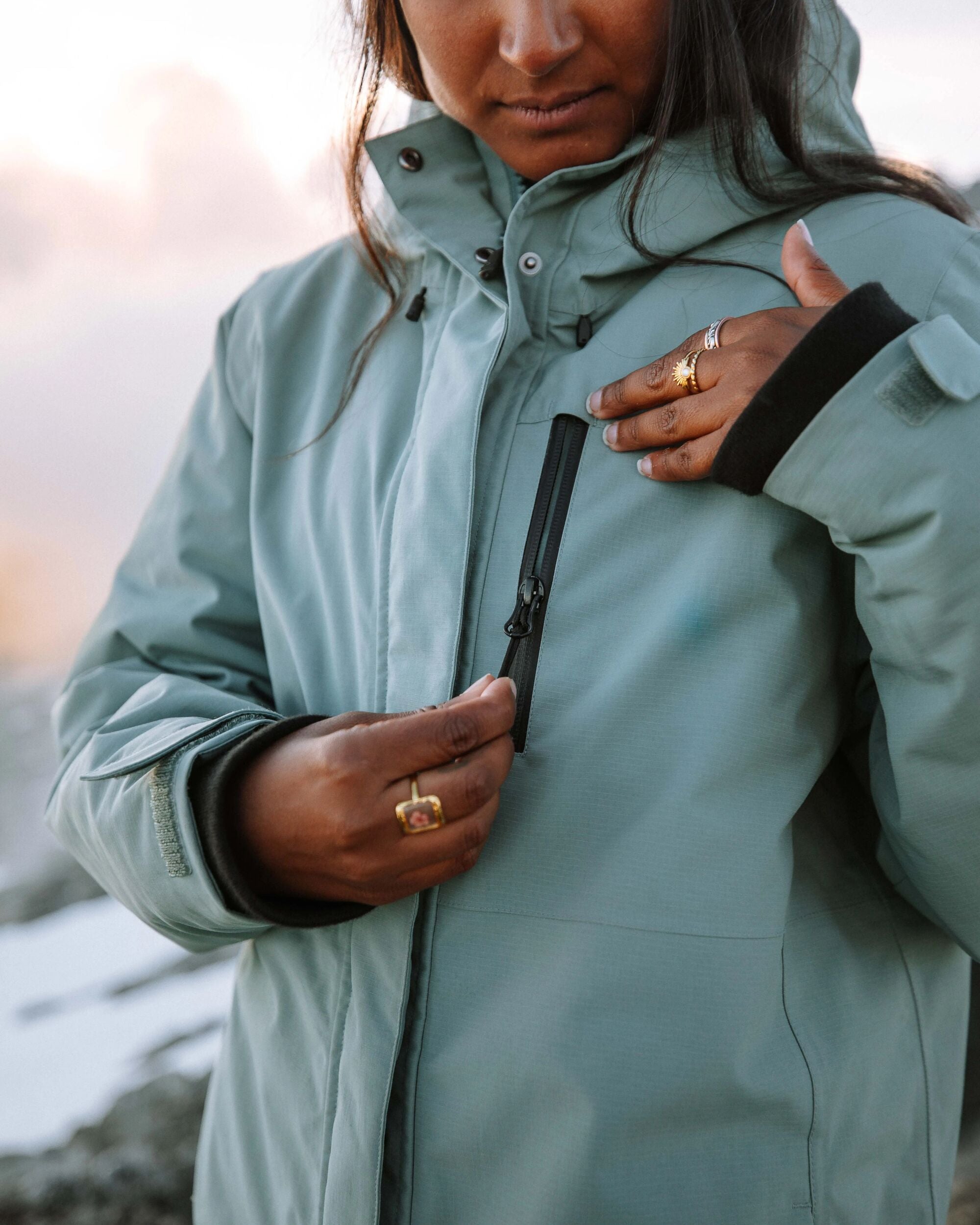 Cloudmont Waterproof Down Parka - Stormy Sea - Lifestyle