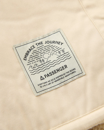 Rappel Sherpa Oversized Shirt - Oat - Flatlay