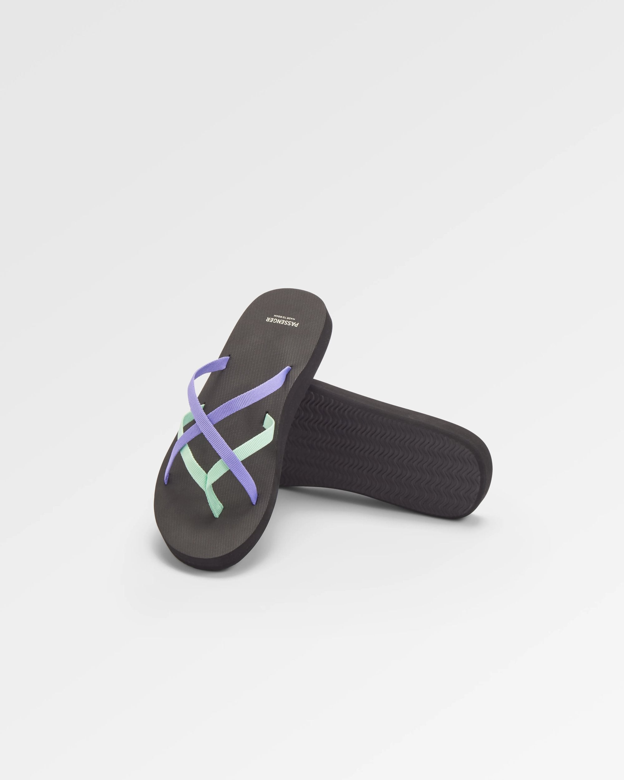 Siren Sandal - Retro Purple/Spearmint - Flatlay