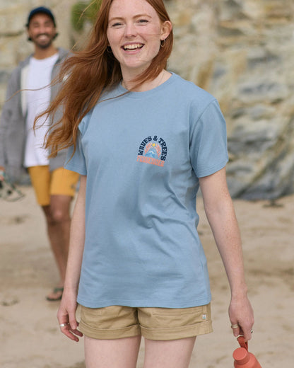 Dawning Recycled Cotton T-shirt - Faded Denim - Lifestyle