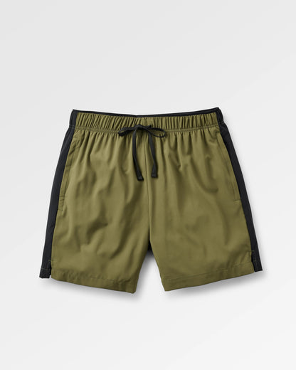 Swift Recycled Trail Short - Khaki - Flatlay