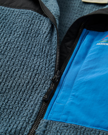 Venturescape Men's Recycled Fleece - Storm Grey/ Black - Flatlay