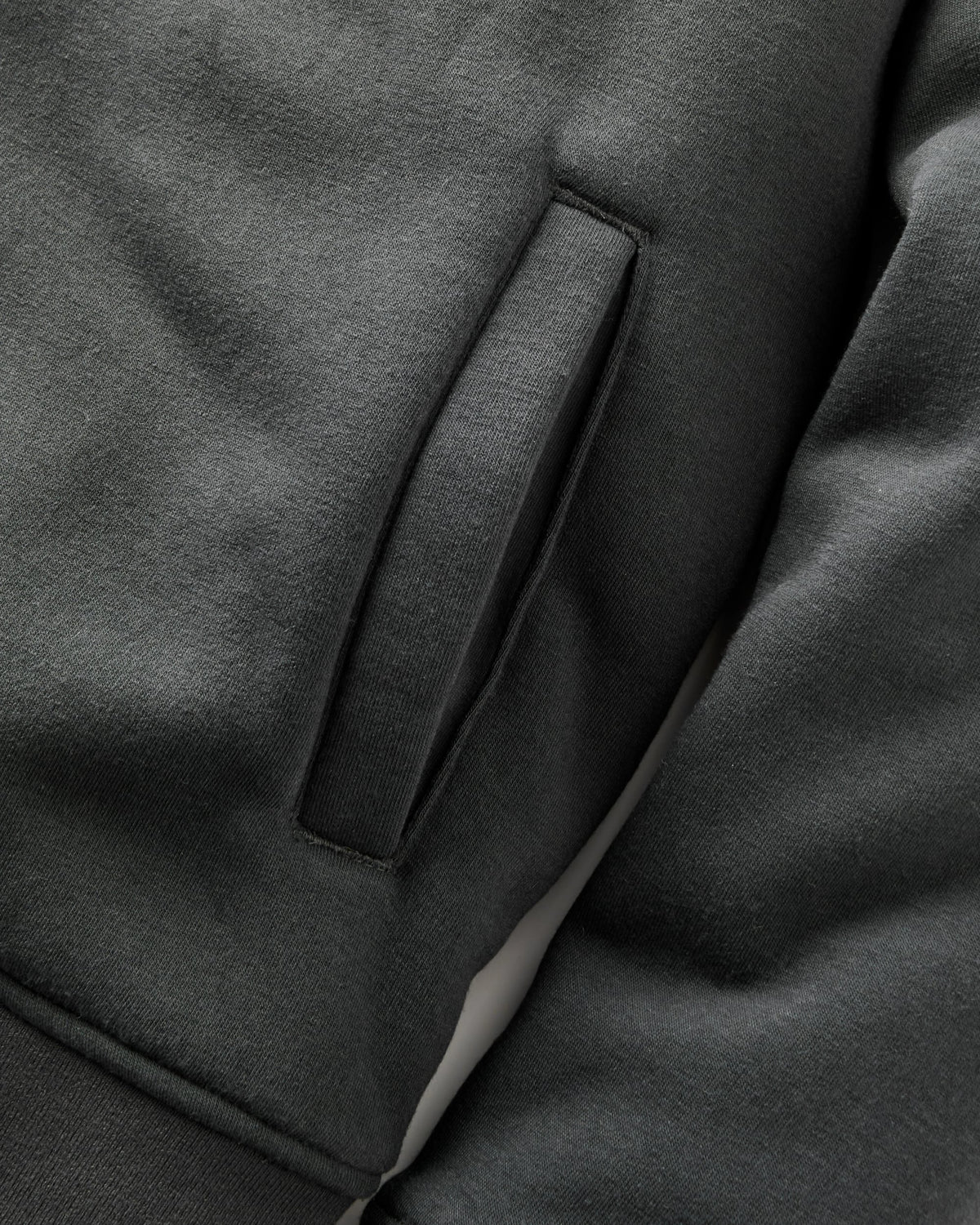 Tidal Full Zip Fleece Lined Hoodie - Faded Black - Flatlay