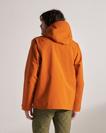 Five Season Recycled Waterproof Jacket - Sunset Orange - Studio Model
