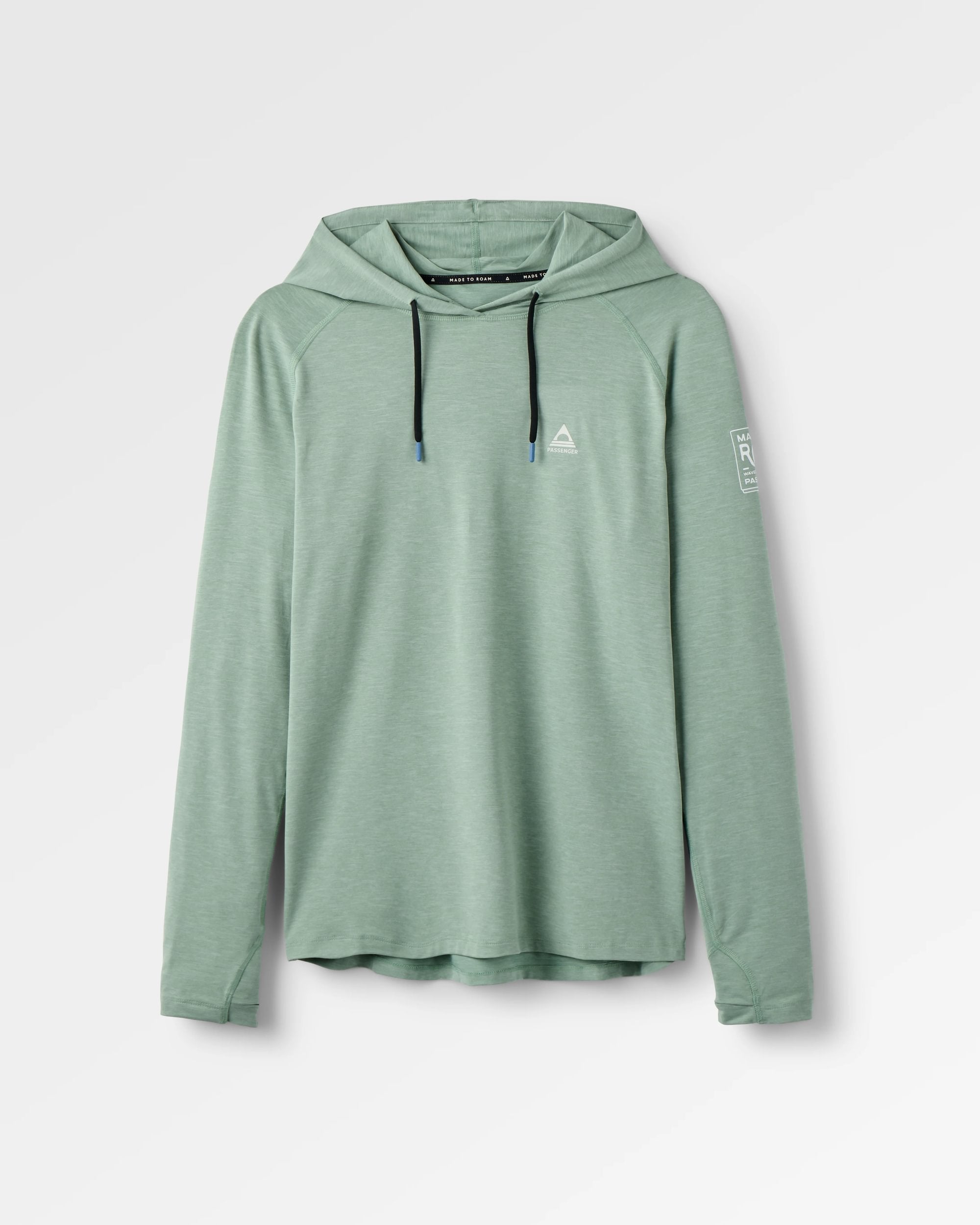 Light Ray Lightweight UPF50 Hoodie - Pistachio Marl - Flatlay