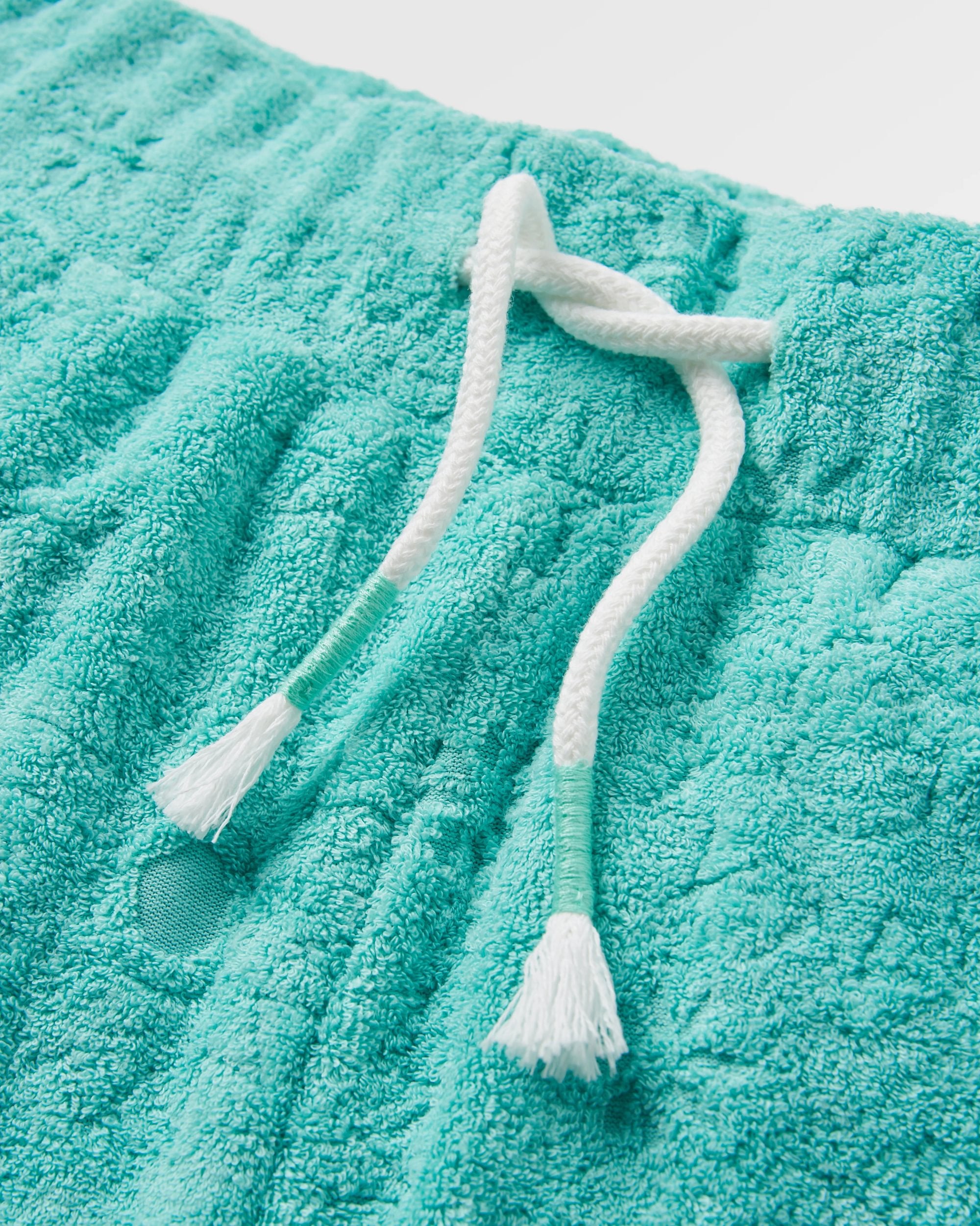 Vibes Textured Short - Aqua - Flatlay