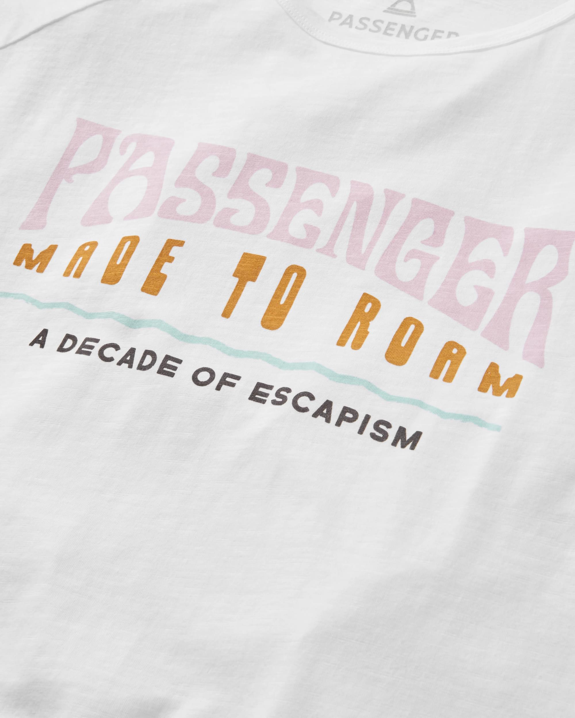 La Sarena Recycled Cotton Oversized LS T-Shirt - White - Flatlay