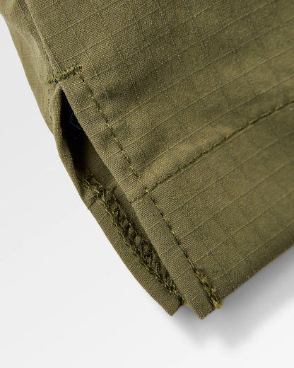 Arden Ripstop Short Sleeve Shirt - Khaki - Flatlay