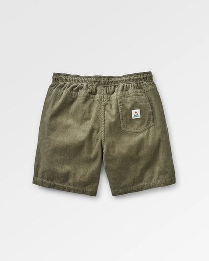 Drifter Cord Short - Dusty Olive - Flatlay