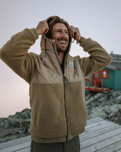 Adventure Recycled Deep-Pile Sherpa Fleece - Biscuit - Lifestyle