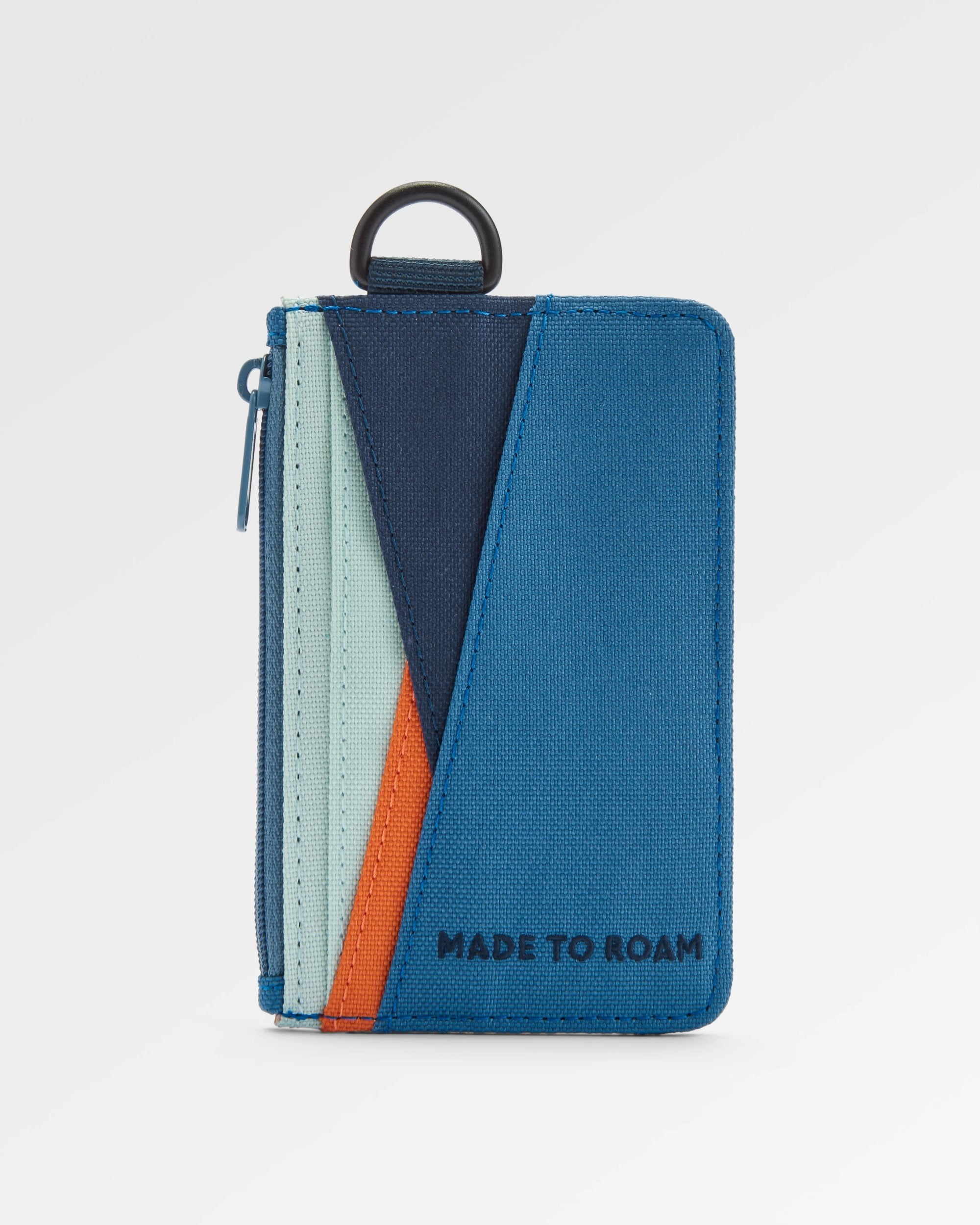 Mountain Recycled Card Holder - Rich Navy/Surf Spray/Moonlight Blue - Flatlay