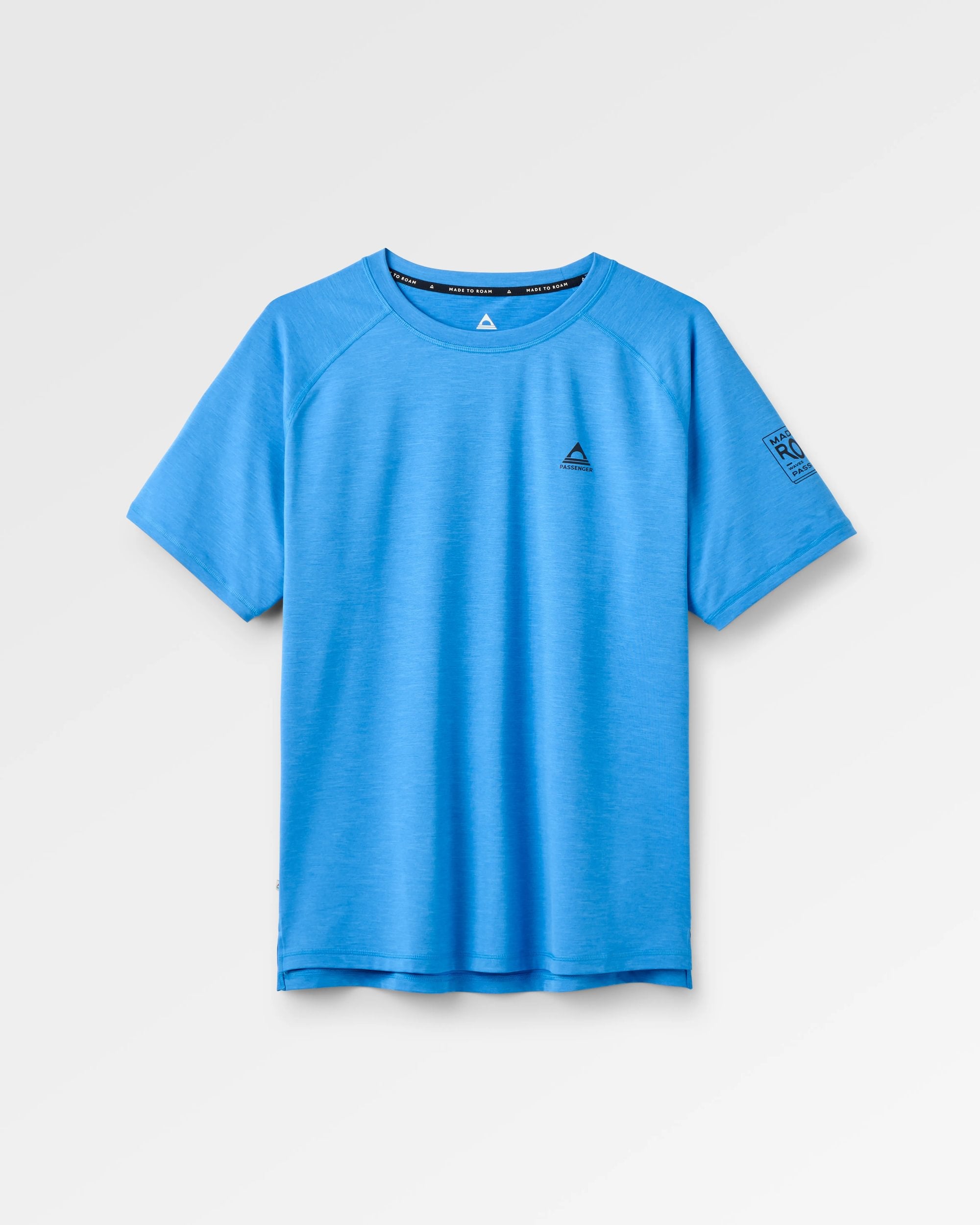 Light Ray Lightweight Surf T-Shirt - Marine Blue Marl - Flatlay