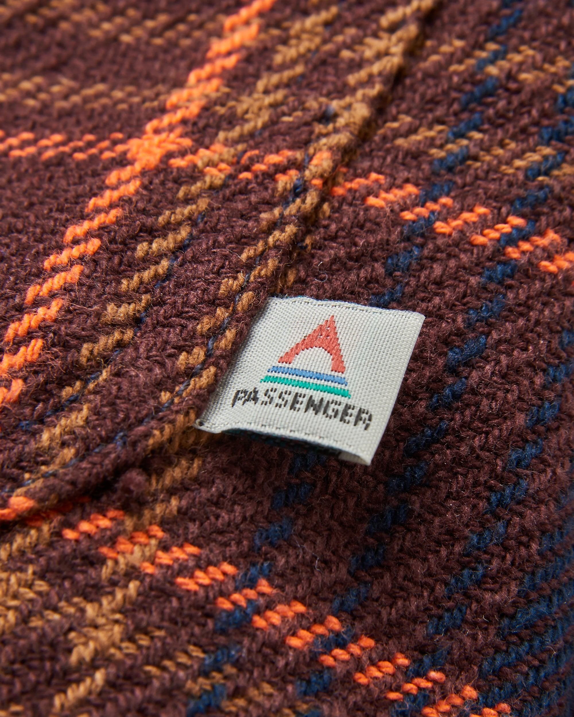 Island Twill Shirt - Rich Navy/Espresso Check - Flatlay