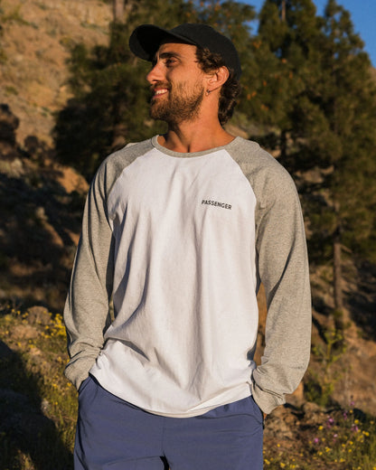 Roamer Recycled Cotton Raglan T-Shirt - White - Lifestyle