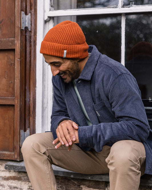 Male_Compass Recycled Beanie - Rust