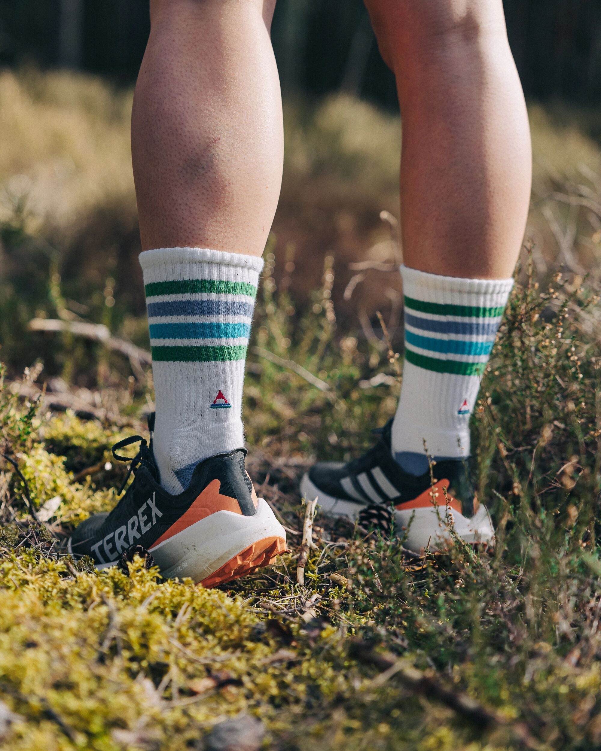 Organic Midweight Crew Socks - Birch - Lifestyle - Female
