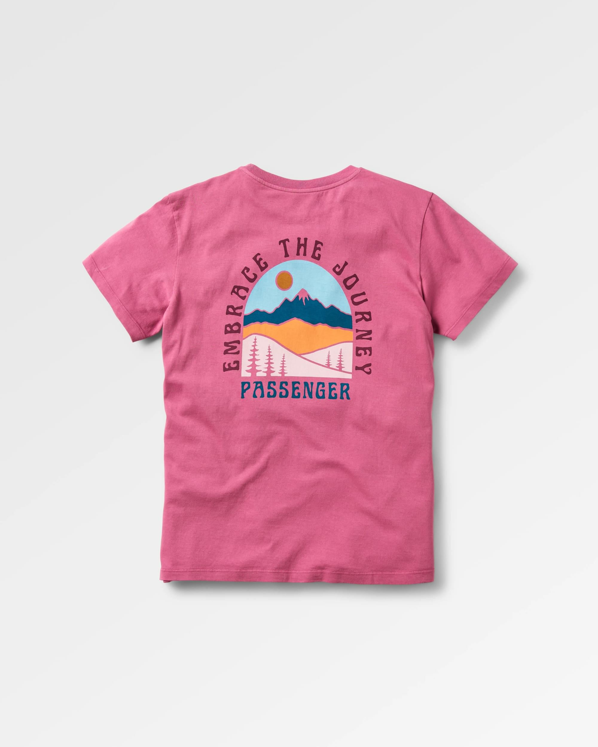 Outlook Recycled Cotton T-Shirt - Mauve Haze - Flatlay