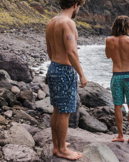 Drifter Beach Linerless Short - Elemental Geo Purple Indigo - Lifestyle