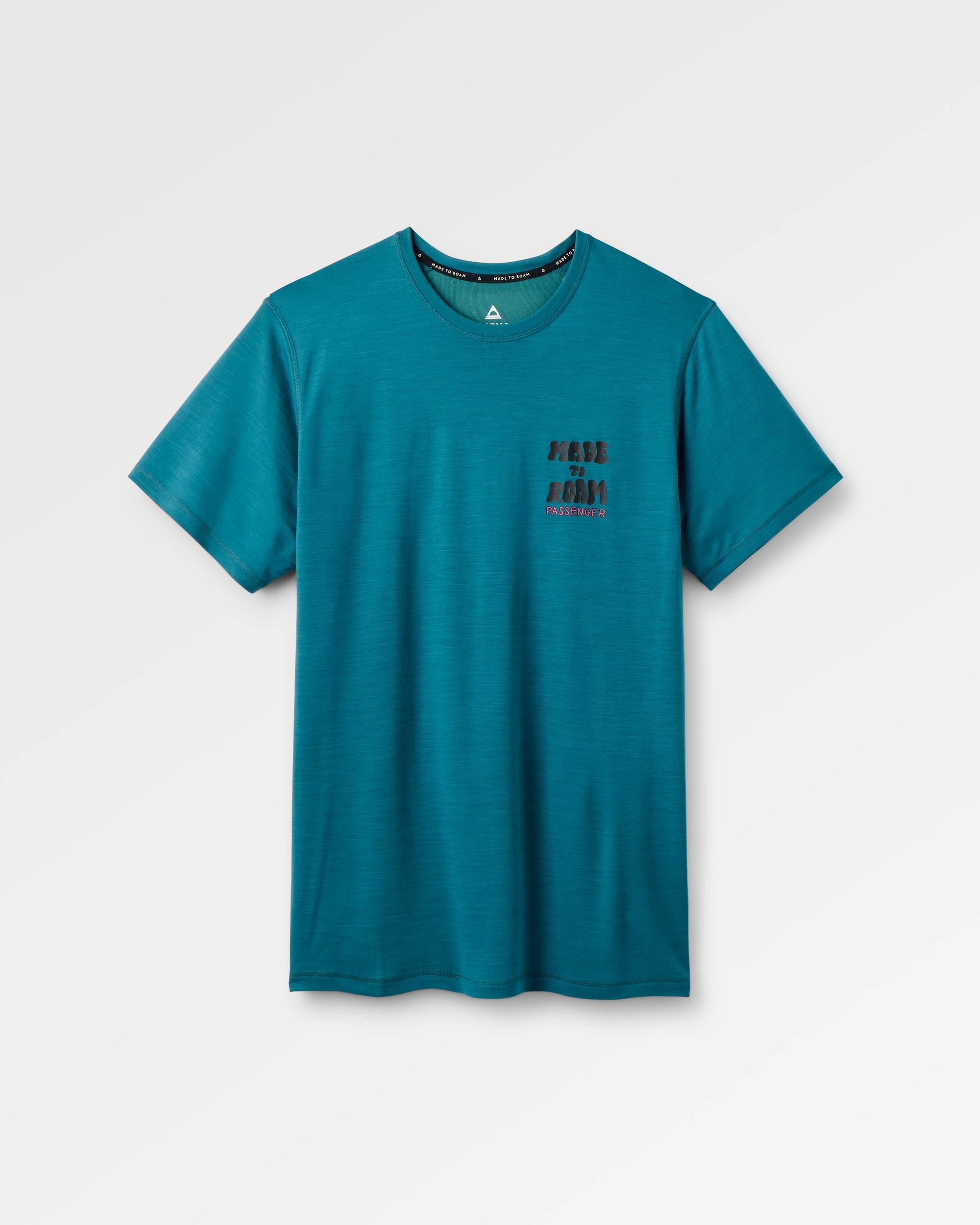Camp Lost Lightweight Merino T-Shirt - Mediterranean - Flatlay