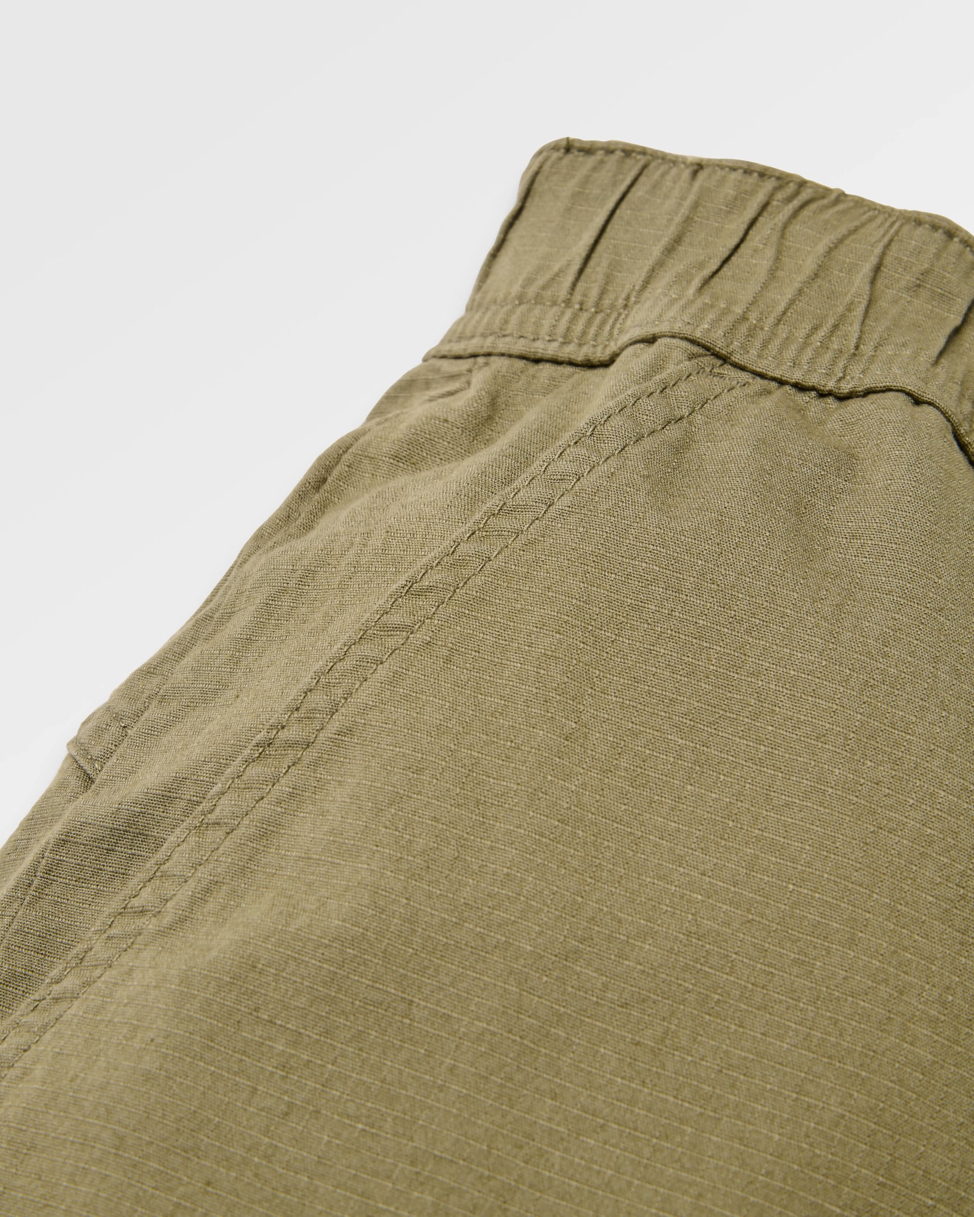 Kimmer Organic Cotton Trouser - Dusty Olive - Flatlay