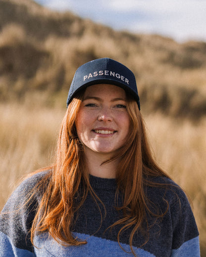 Passenger Organic Cotton Trucker Cap - Rich Navy - Lifestyle - Female