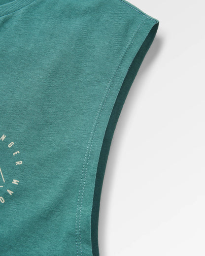 Escapism Recycled Cotton Vest - Deep Ocean - Flatlay