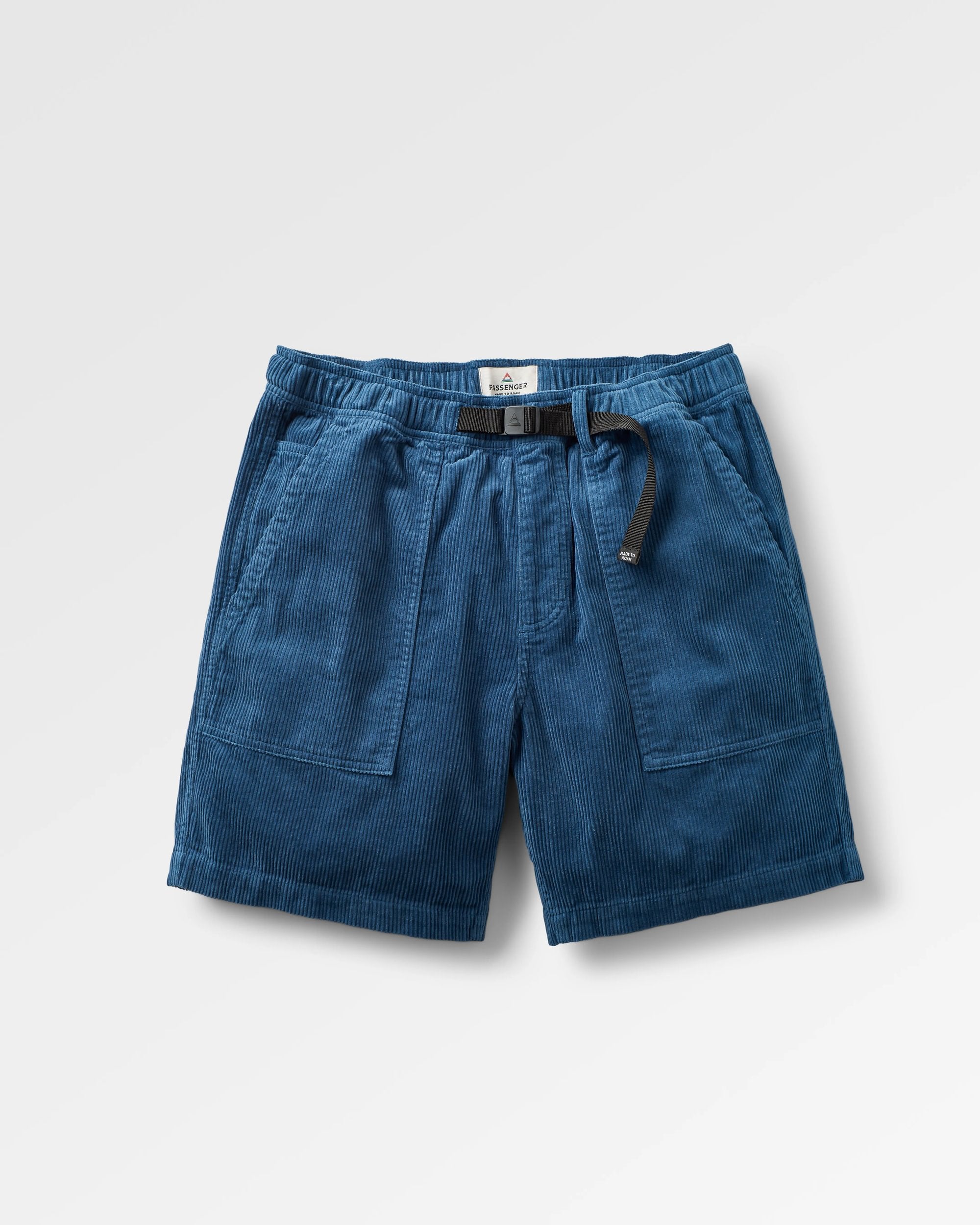 Shack Cord Short - Dark Denim - Flatlay