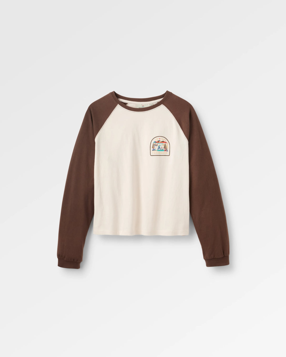 Lost Patch Women's Organic Cotton LS T-Shirt - White Sand - Flatlay