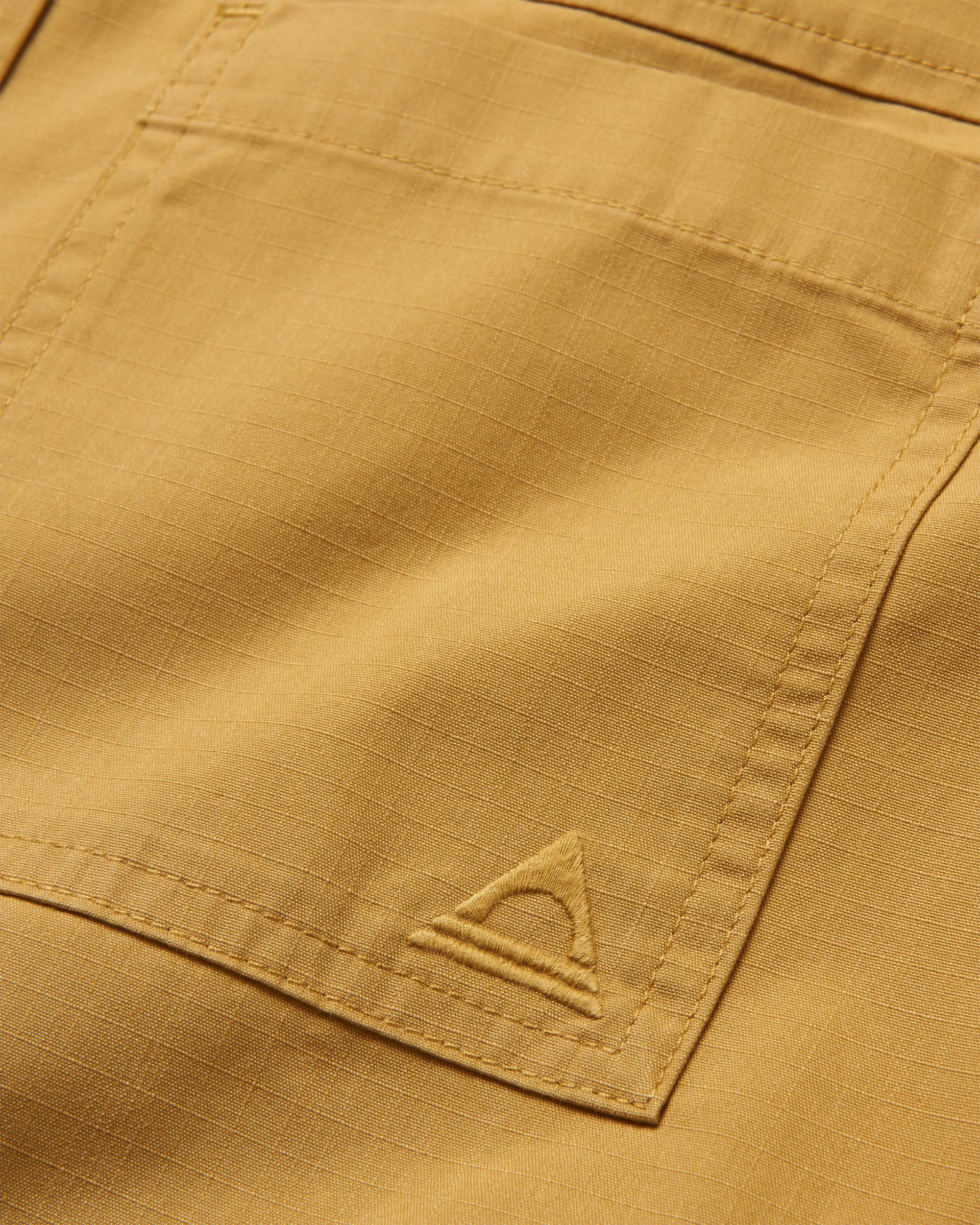 Way Ripstop Short Sleeve Shirt - Mustard Gold - Flatlay