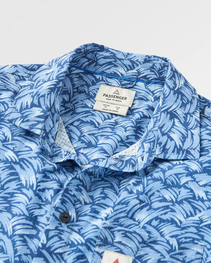 365 Recycled Active Shirt - Waves Dark Denim - Flatlay